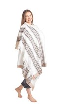 Meditation or Prayer Shawl or Plain Blanket Wool Shawl/Wrap Oversize Scarf. U...