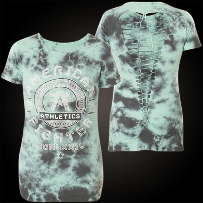 AMERICAN FIGHTER Affliction Damen T-Shirt Park Ridge Grün