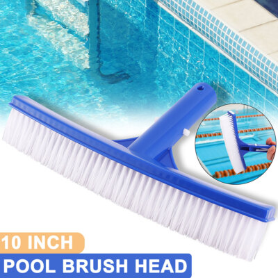 #ad 10 inch HEAVY DUTY Pool Cleaning Brush Curved Edge Swimming Pool Spa Brush Only