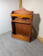 Estante de cocina vintage rústico primitivo de madera de pino de campo para especias H28
