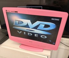 Bush 19″ Rosa TV HD LCD Listo con TV Freeview, Juegos y Reproductor de DVD Incorporado.