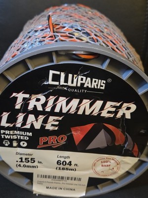 Cluparis .155in Heavy Duty Weed Trimmer Line, 5lb 604ft Professional Twisted NEW