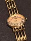 Vintage Timex Gold Tone Roman Numeral Watch Needs Battery