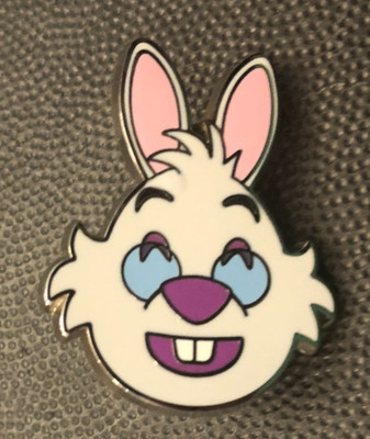 Disney pin 122475 White Rabbit Alice in Wonderland Emoji Blitz Grin smile teeth