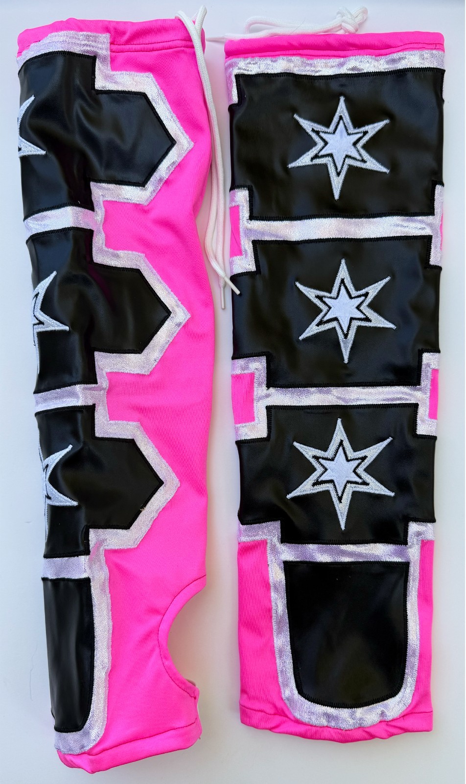 Wrestling set cm punk style trunks with matching kick pads covers gear tighs