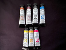 Daniel Smith Watercolor .5ml lot of 7 - Raw Sienna, Maganese Blue Hue  More