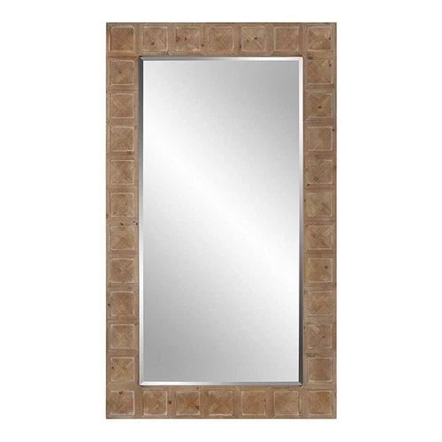 Uttermost Ranahan Farmhouse MDF Wood and Firwood Mirror in Natural Brown - Picture 1 of 7