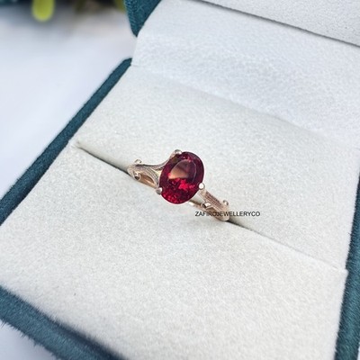 Ruby Ring,925 Sterling Silver, Stunning Ring, July Birthstone, Lab Created Ruby