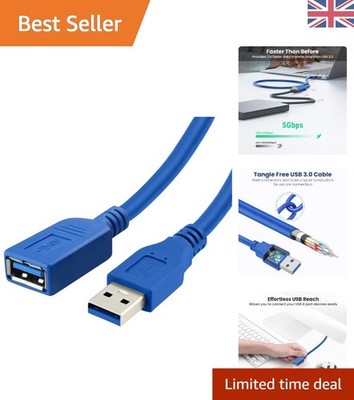 Robustes 1 m USB Verlängerungskabel 3.0 - schnelle 5 Gbit/s Datenübertragung für Home & Gaming