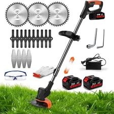 Cordless String Stringless 24v Weed Wacker Electric Grass Trimmer Edger Height