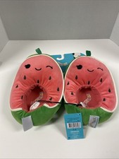 Squishmallows Women  s Wanda the Watermelon Slippers Size 5-6
