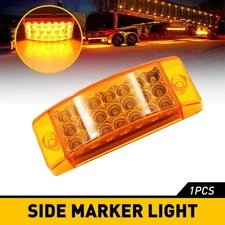 2x Marker Lights 6" LEDs 21 Truck Trailer Clearance Light Side Amber Yellow car