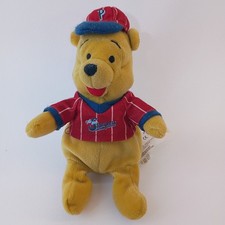 Disney Winnie The Pooh Bear Baseball Pooh Bean Bag Plush Spring with Tags