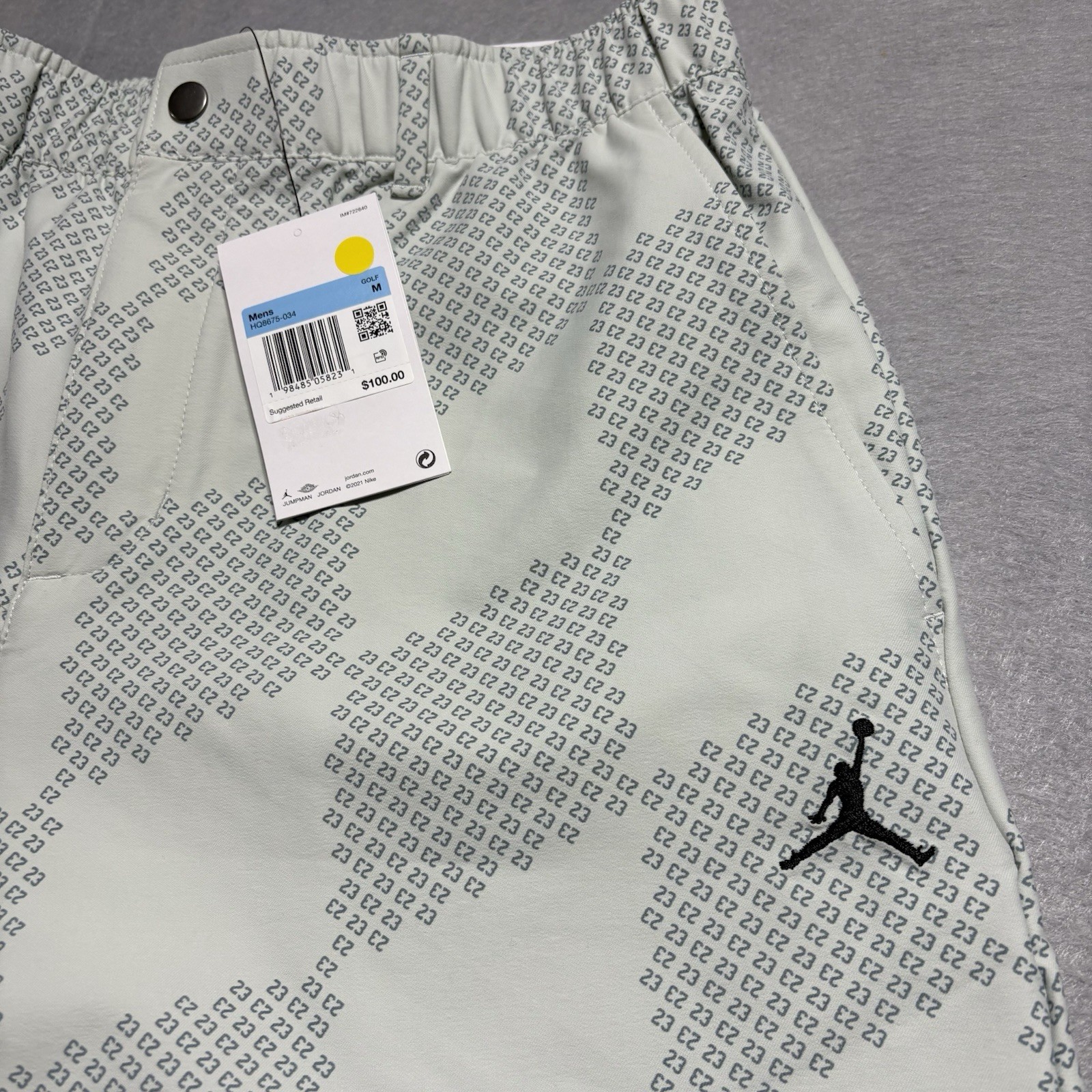 Nike Jordan Sport Mens Dri-FIT Printed Golf Shorts HQ8675-034 Diamond 23 Medium thumbnail 2