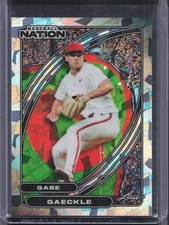 2026 Leaf Baseball Nation #75 Gabe Gaeckle Cracked Ice #/65