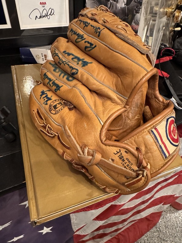 Wilson Vintage Chicago Cubs Baseball Glove Mitt - Team Logo Style Fielding. PSA