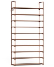 Shoe Rack for Closet - 10-Tier Shoe Organizer with Hook Rack, Large-Capacity ...