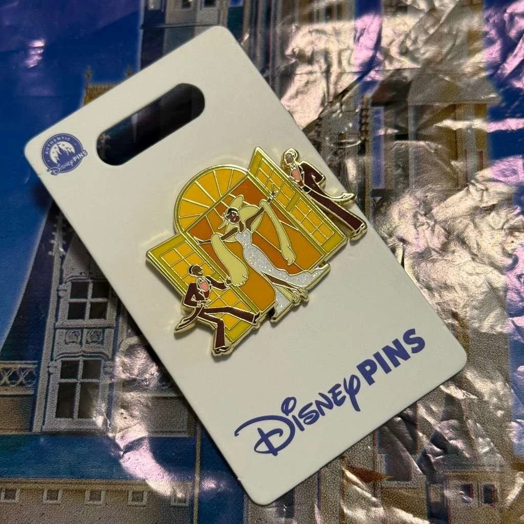 Disney Pin Princess and the Frog Tiana's Place White Glitter Dress New