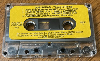 DUB SQUAD : Love Is Rising Cassette Portland Oregon 1989 Vintage