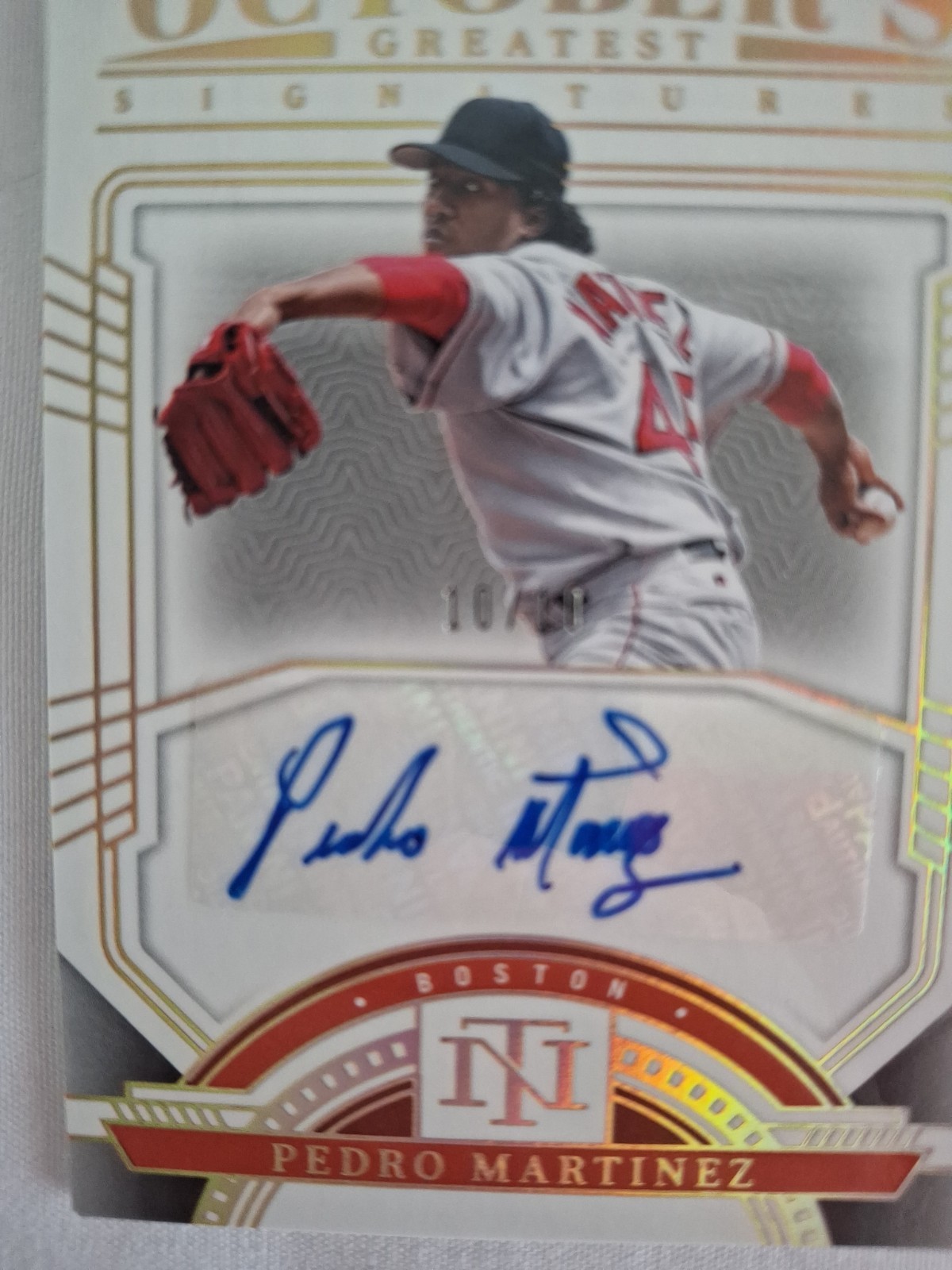 2024 Panini National Treasures October's greatest. Pedro Martinez Auto /10 view 2