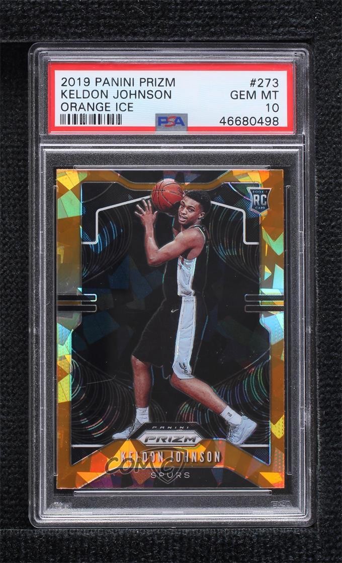 2019-20 Panini Prizm Orange Ice Keldon Johnson #273 PSA 10 GEM MT Rookie RC 6fs