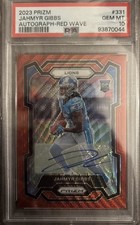 2023 Prizm Jahmyr Gibbs Red Wave RC Auto PSA 10 89/149