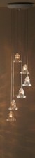 Laura Ashley Camille Chandelier 6 Light Glass Bell Pendant Ceiling Light