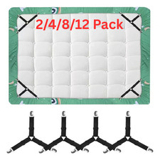 2-12x Triangle Fitted Sheet Strap Clips Grippers Mattress Bed Suspenders Holde