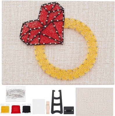 DIY Ring String Art Engaged Ring 3D String Art Kits für Erwachsene 8x6 String