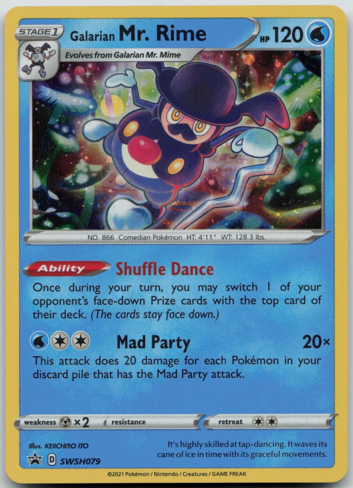 Galarian Mr. Rime - SWSH079 SWSH: Sword & Shield Promo Cards Holo Pokemon - NM
