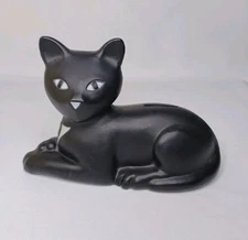 Vintage 1981 Blow Mold Plastic Kitty Cat Coin Bank Union Carbide Corporation
