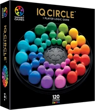 SmartGames IQ Deluxe Circle – Logic Puzzle Game with 120 Challenges, Deluxe Trav