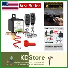12V Remote Battery Disconnect Switch - 250A, Anti-Theft & Battery Protection