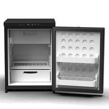US 12V 110V APP Camper Refrigerator Truck RV Refrigerator with Freezer 1.4cu J