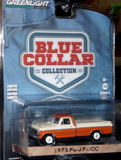 Greenlight Blue Collar 1973 Ford F-100 Pickup Truck 164 Diecast Toy Car