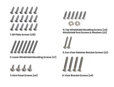 1968 Ford Mustang Convertible Interior Hardware Screw Kit 43 Piece Set 1968 Ford Mustang Convertible Interior Hardware Screw Kit 43 Piece Set