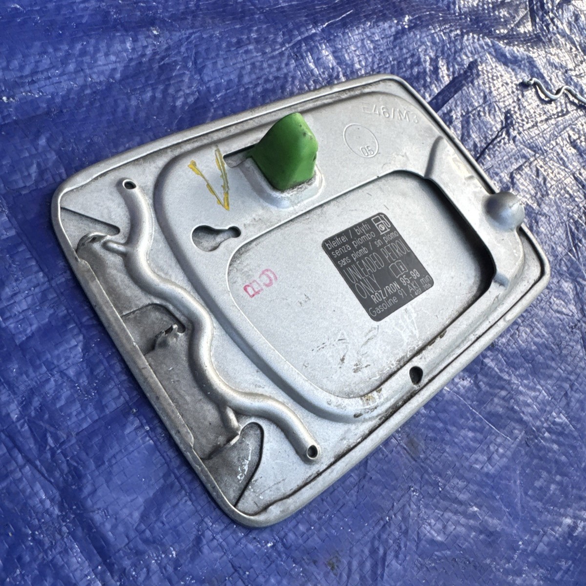 01-06 BMW E46 M3 OEM BMW E46 M3 OEM Fuel Gas Door Lid - Titanium