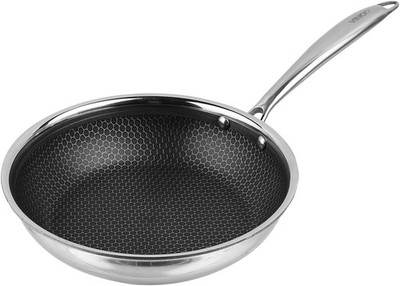 Vinod Platinum Triply Edelstahl Profi Bratpfanne HoneyComb Induktion