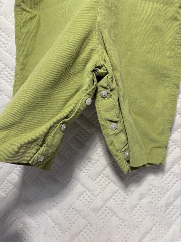 Mono de Pana Calada Vive La Fete Talla 12 Meses Verde Bordado Robots Foto 3 de 4