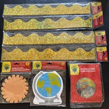 72ft Bulletin Board Borders World Map Bulletin Board Globe Sun Inflatable Globe