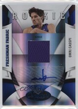 2009 Certified Freshman Fabric Signatures Mirror Blue 9/50 Omri Casspi Auto 0m0