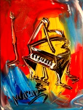 GRAND PIANO     █ MODERN CANVAS  original  painting ABSTRACT ART █NO RES██GRRD5G