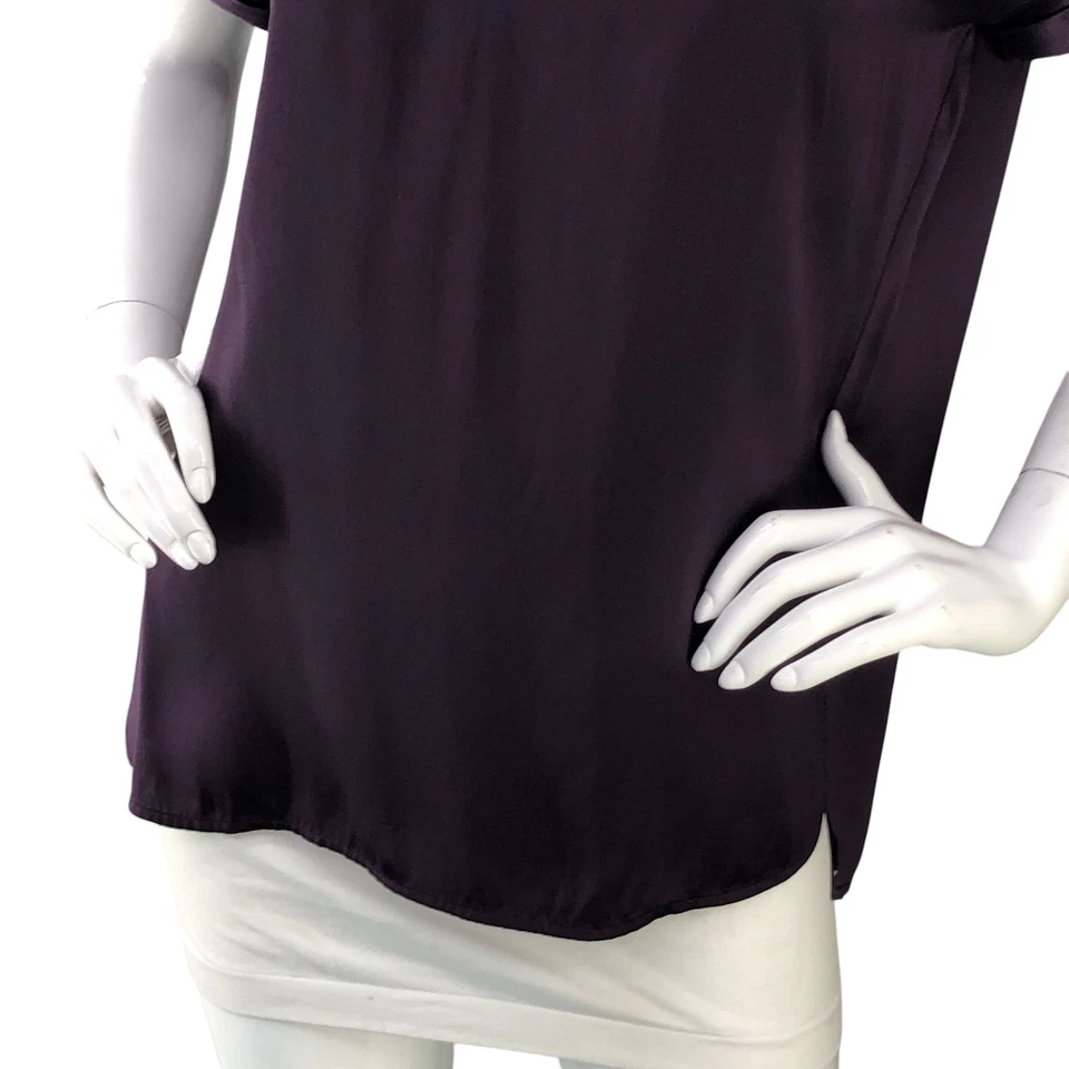 Camiseta túnica Vince para mujer talla XS seda medios mixtos modal cachemir rayón púrpura Foto 3 de 4