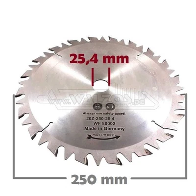 GRANIT QUALITY PARTS Freischneider Hartmetall Kreissägeblatt paßt für einige STIHL Fuxtec mit 25,4mm