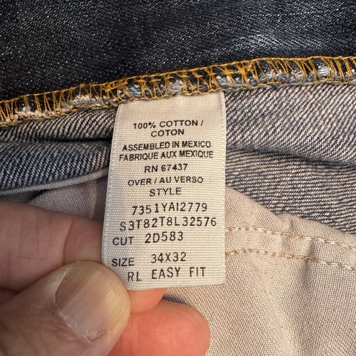 Vintage Polo Jeans Company Ralph Lauren Herren MEDIUM Denim USA Logo 34x32 Easy Fit - Bild 6 von 11
