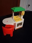 Little Tikes Dollhouse Miniature Kitchen Island w Chair Oven Phone Vintage 90s — photo 3
