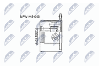 Nty NPW-MS-043 Gelenksatz, Antriebswelle Vorne Links FüR Mitsubishi