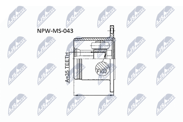 Nty NPW-MS-043 Gelenksatz, Antriebswelle Vorne Links FüR Mitsubishi-image