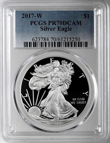 2017-W  $1  PROOF AMERICAN SILVER EAGLE (ASE/SAE) PCGS PR70 DCAM  #61215250