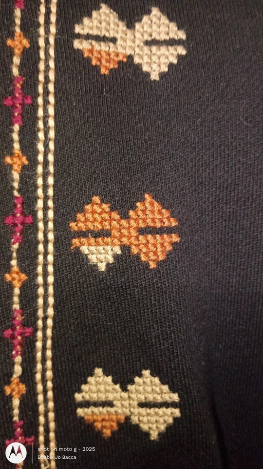 Hermoso poncho envolvente Lucky Brand Love In Love talla única negro estilo suroeste Foto 3 de 4